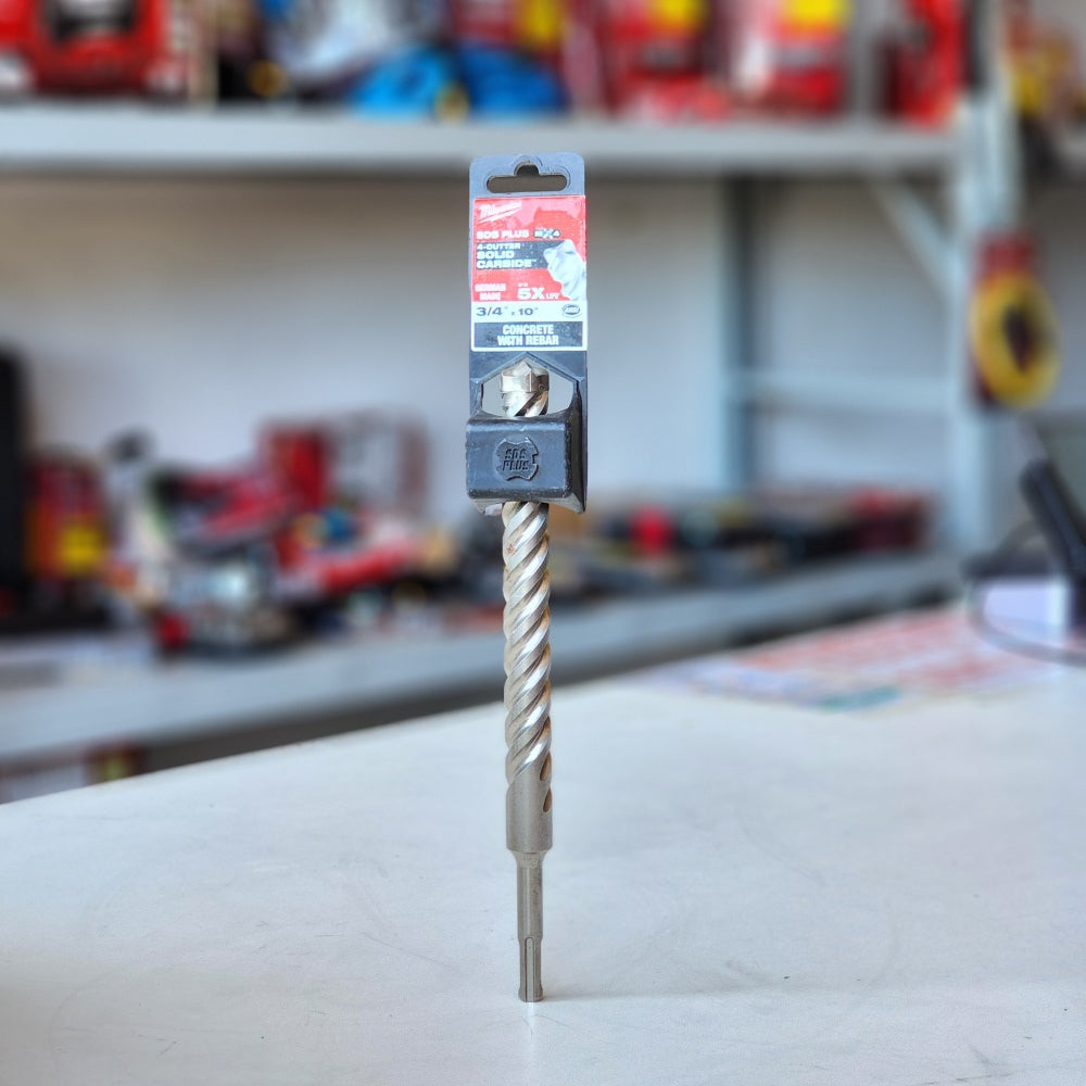 3/4 in. x 10 in. 4-Cutter SDS-Plus Carbide Drill Bit 3/4 in. x 10 in. 4-Cutter SDS-Plus Carbide Drill Bit